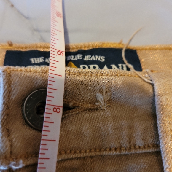Lucky Brand Women's 8 / 29 Sofia Skinny Ankle Gold Glitter shimmer Jeans Pants - Picture 13 of 15